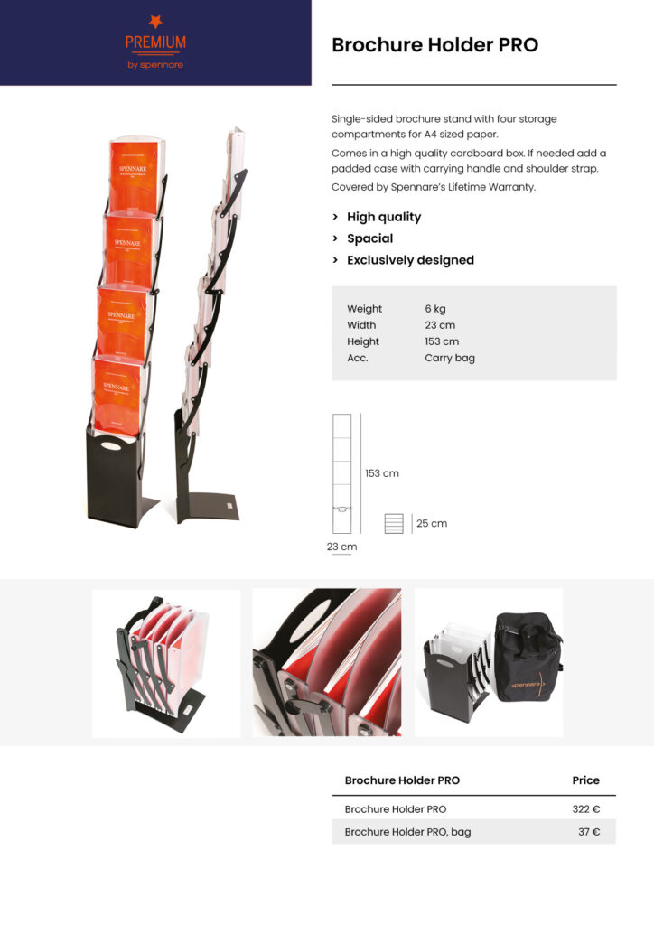 Brochure Holder PRO Spennare
